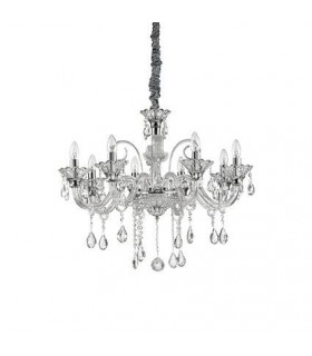 Candelabro senza paralumi Colossal Clear Glass 8 lampadine 80cm
