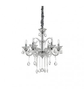 Candelabra without lampshades Colossal Clear Glass 6 bulbs 80cm