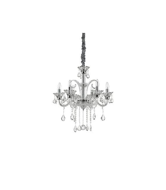 Candelabra without lampshades Colossal Clear Glass 6 bulbs 80cm