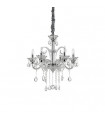 Chandelier sans abats jours Colossal Verre Transparent 6 ampoules 80cm