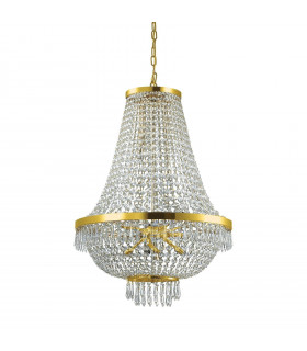Large Gold Metal Caesar Chandelier 12 bulbs 110cm