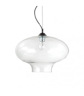 Bistro Black Glass Pendant 1 bulb 70cm