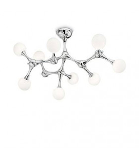 Plafón Nodino Cromo 9 bombillas 44cm