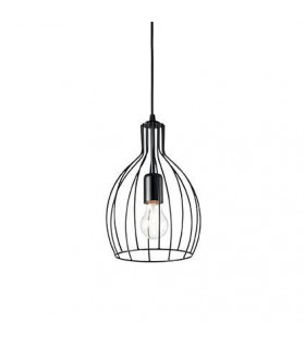 Ampolla Black Metal Pendant 1 bulb 45cm