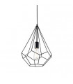Ampolla Black Metal Pendant 1 bulb 60cm