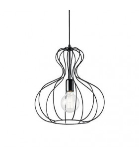 Sospensione Ampolla in metallo nero 1 lampadina 55cm