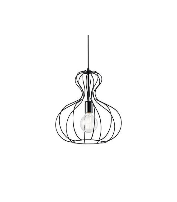 Lámpara Colgante Ampolla Metal Negro 1 bombilla 55cm