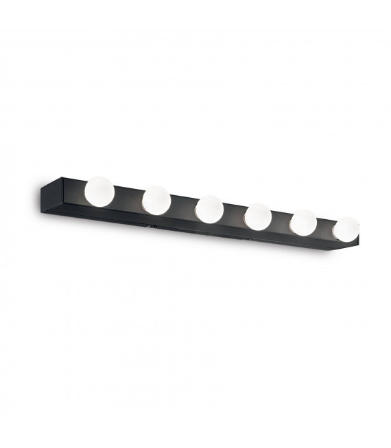 Prive Wandleuchte Black Metal 6 Glühbirnen 4cm