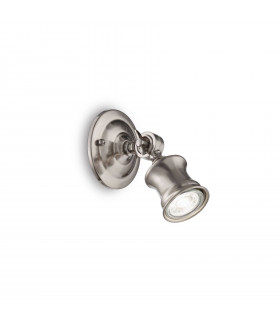 Spot Barber Métal Nickel 1 ampoule 16cm