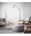 Floor lamp Minimal Black Metal 1 bulb 175cm