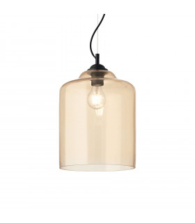 Bistro Metall Bernstein Pendelleuchte 1 Glühbirne 45cm
