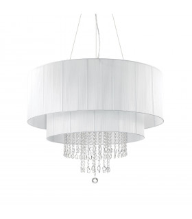 Opera Pendelleuchte Weißglas 10 Glühbirnen min 48 / max 130cm