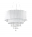 Suspension Opera Verre blanc 10 ampoules min 48 / max 130cm