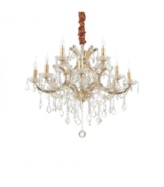Kronleuchter ohne Lampenschirme Napoleon Glass Gold 12 Glühbirnen 98cm