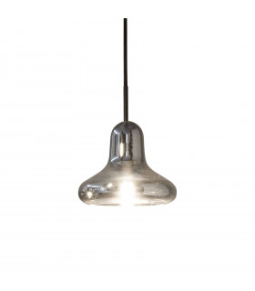 Suspension Lido Verre Fumé 1 ampoule 27cm