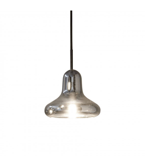 Suspension Lido Verre Fumé 1 ampoule 27cm