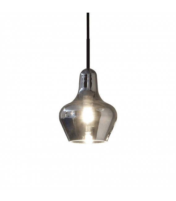 Lámpara colgante Lido Cristal ahumado 1 bombilla 29cm