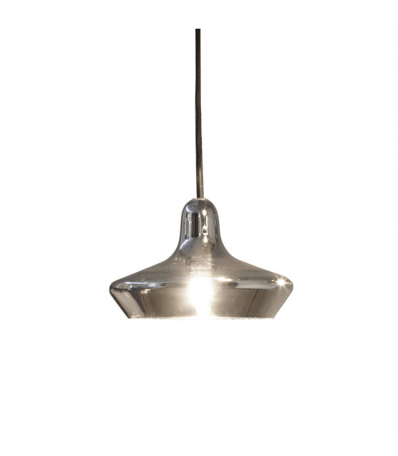 Lido Pendant Smoked Glass 1 bulb 24cm