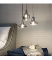 Lido Pendant Smoked Glass 1 bulb 24cm