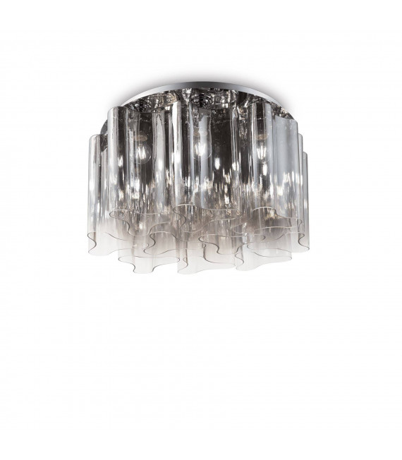 Plafonnier Design Compo Métal Fumé 10 ampoules 35cm