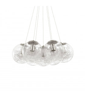 Lampada a sospensione Mapa Metallo Nichel 7 lampadine 34cm