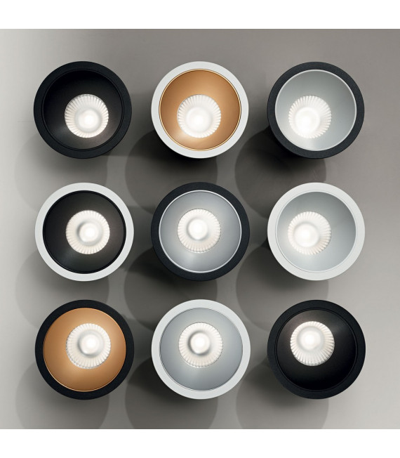 Faretto da incasso Game Alluminio Nero 1 lampadina 8cm