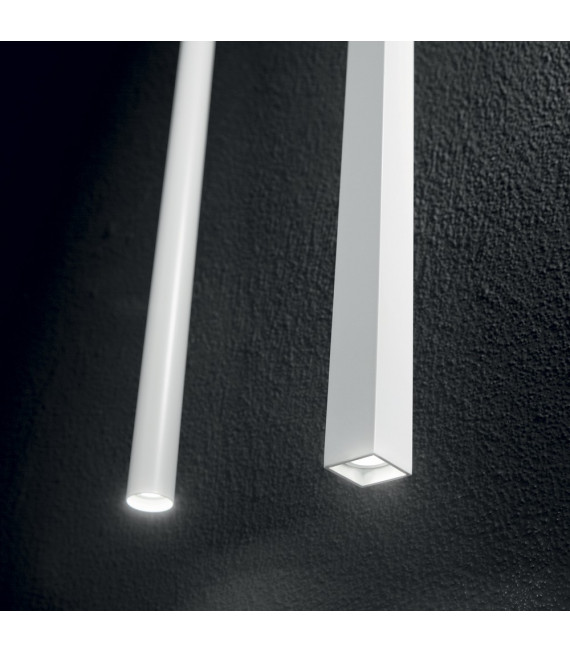Design pendant Ultrathin White metal 1 bulb 115cm