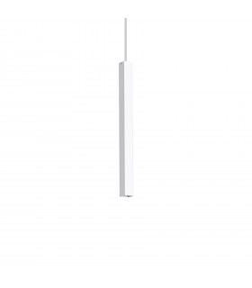 Diseño suspensión Ultrafino Blanco metal 1 bombilla 55cm
