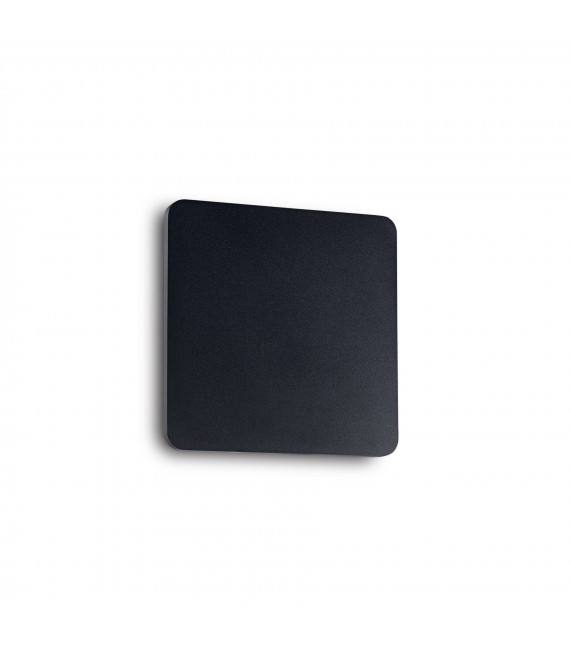 Aplique de pared Cover Aluminio Negro 1 bombilla 15cm