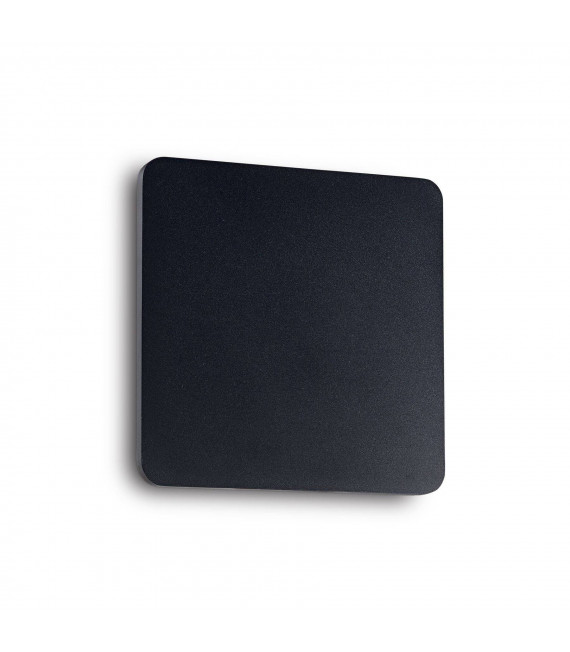 Wandleuchte Cover Aluminium Schwarz 1 Glühbirne 20cm