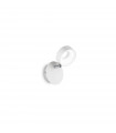Wall lamp with reading light Oby White metal 1 bulb 10cm
