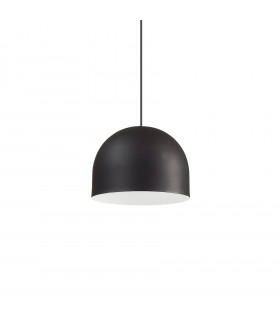 Pendelleuchte Hoch Schwarz Metall 1 Birne 25cm