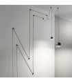 Pendant Tall Black Metal 1 bulb 25cm