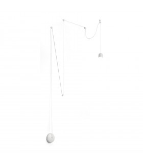 Lámpara colgante de diseño Alto Metal blanco 1 bombilla 20cm