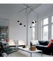 Fish Black Metal Pendant 6 bulbs 58cm