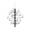 Suspension Copernico Métal Noir 20 ampoules 104cm