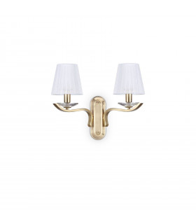 Applique Pegaso Metallo Ottone satinato 2 lampadine 33,5cm