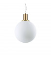 Suspension Loko Métal blanc 1 ampoule 56cm