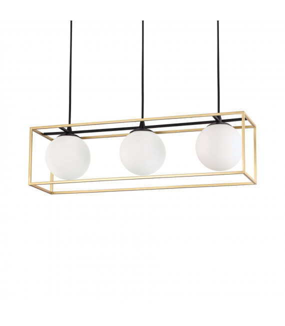 Lingotto lámpara colgante Metal Latón envejecido 3 bombillas 34,5cm