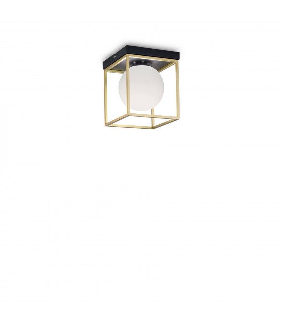 Plafonnier Lingotto Métal Laiton antique 1 ampoule 21,5cm