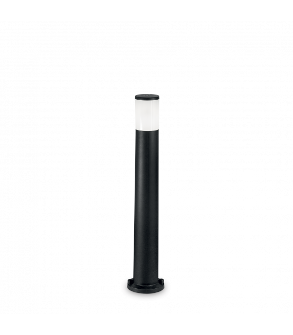 Garden bollard Amelia Plastic, resin Gray 1 bulb 80cm