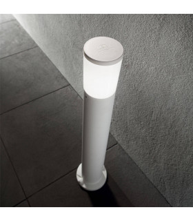 Gartenpoller Amelia Weißes Harz 1 Birne 80cm
