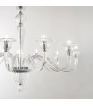 Chandelier without lampshades Brigitta Clear glass 12 bulbs 99.5cm