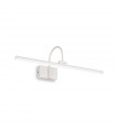 Applique à tableau Bonjour Métal blanc 1 ampoule 17,5cm