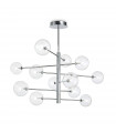 Suspension Equinoxe Métal Chrome 12 ampoules 70cm