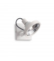 Plafonnier Glim Métal blanc 1 ampoule 19cm