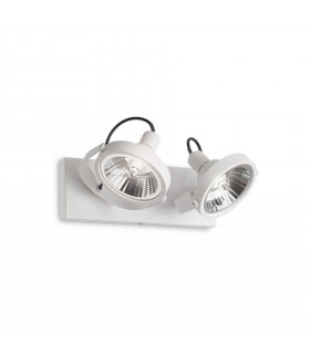 Plafonnier Glim Métal blanc 2 ampoules 19cm