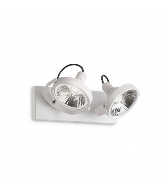 Plafonnier Glim Métal blanc 2 ampoules 19cm