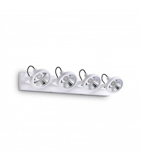 Plafoniera Glim Metallo bianco 4 lampadine 19cm