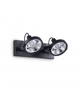 Ceiling lamp Glim Black Metal 2 bulbs 19cm